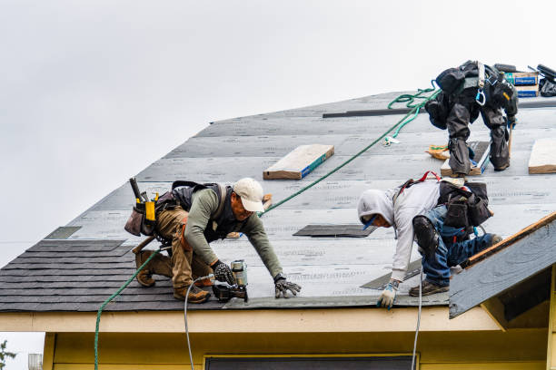 Professional Emergency Roof Repair technician working in Fabius, NY